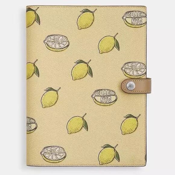 NWT Coach Notebook With Lemon Print CAO42 Garden Glade Multi - Picture 5 of 7